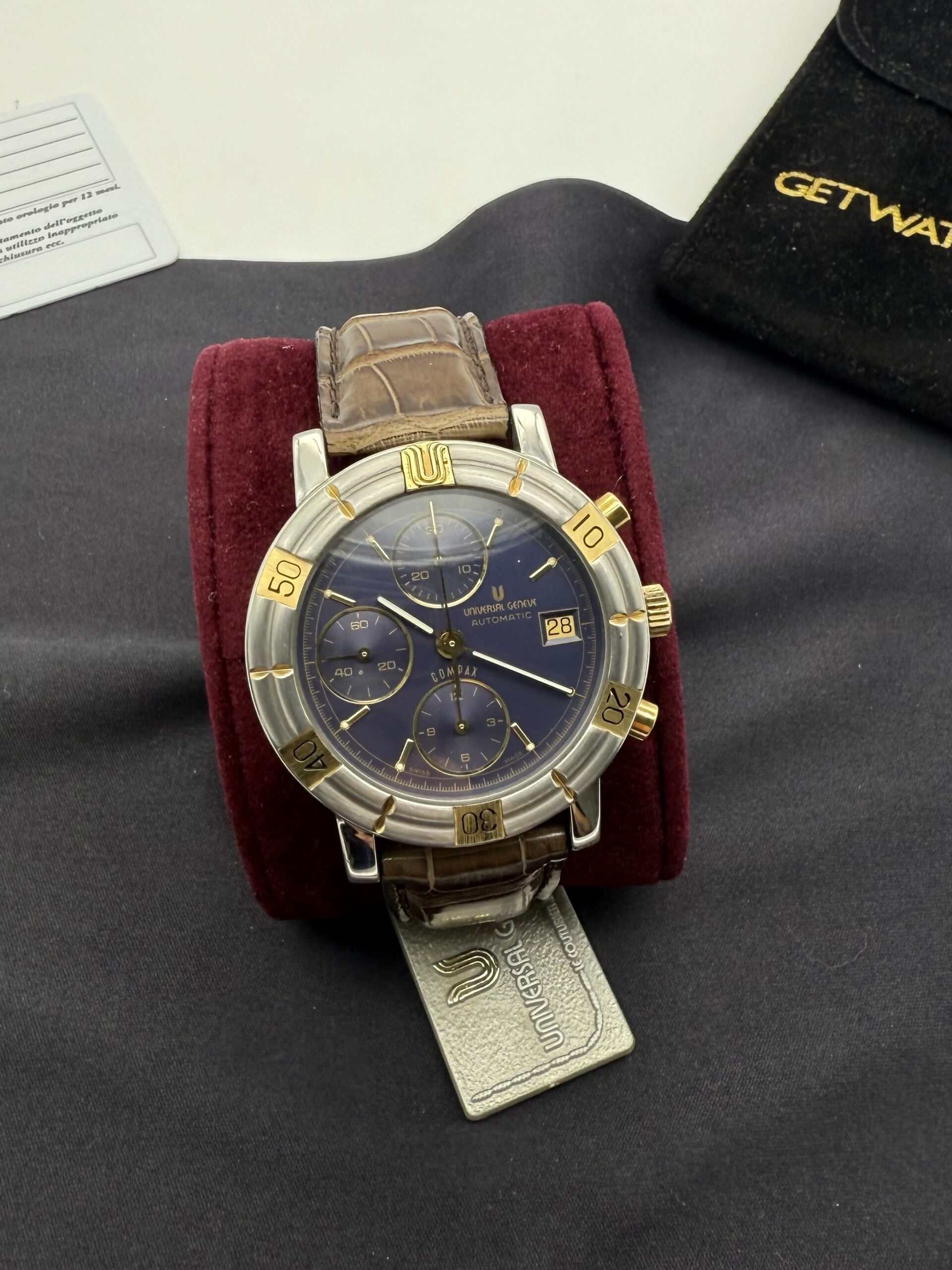 Universal Genève Compax Automatic Blue Dial Chronograph - Image 9