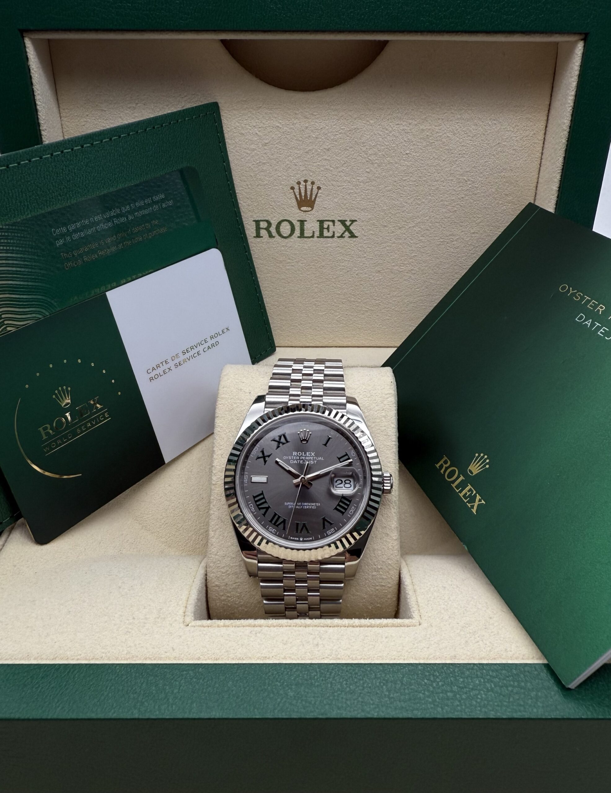 Rolex Datejust 41 Wimbledon 126334 Jubilee Full Set 2020 (2027 official Rolex Warranty) - Image 10