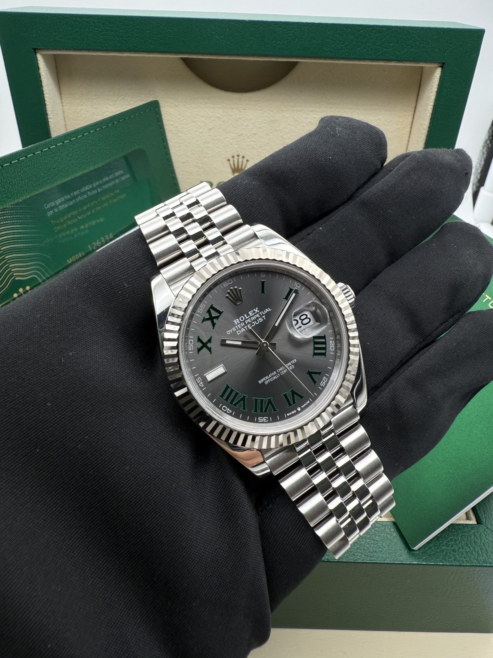 Rolex Datejust 41 Wimbledon 126334 Jubilee Full Set 2020 (2027 official Rolex Warranty) - Image 11