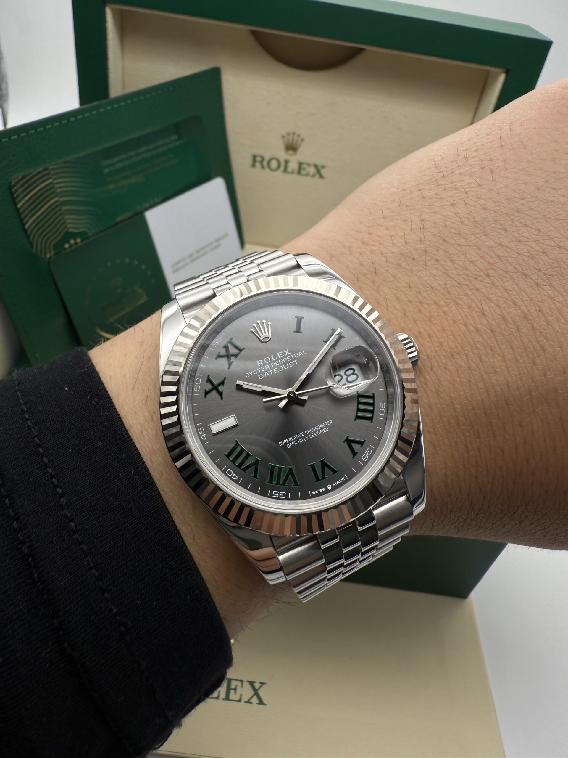 Rolex Datejust 41 Wimbledon 126334 Jubilee Full Set 2020 (2027 official Rolex Warranty) - Image 12