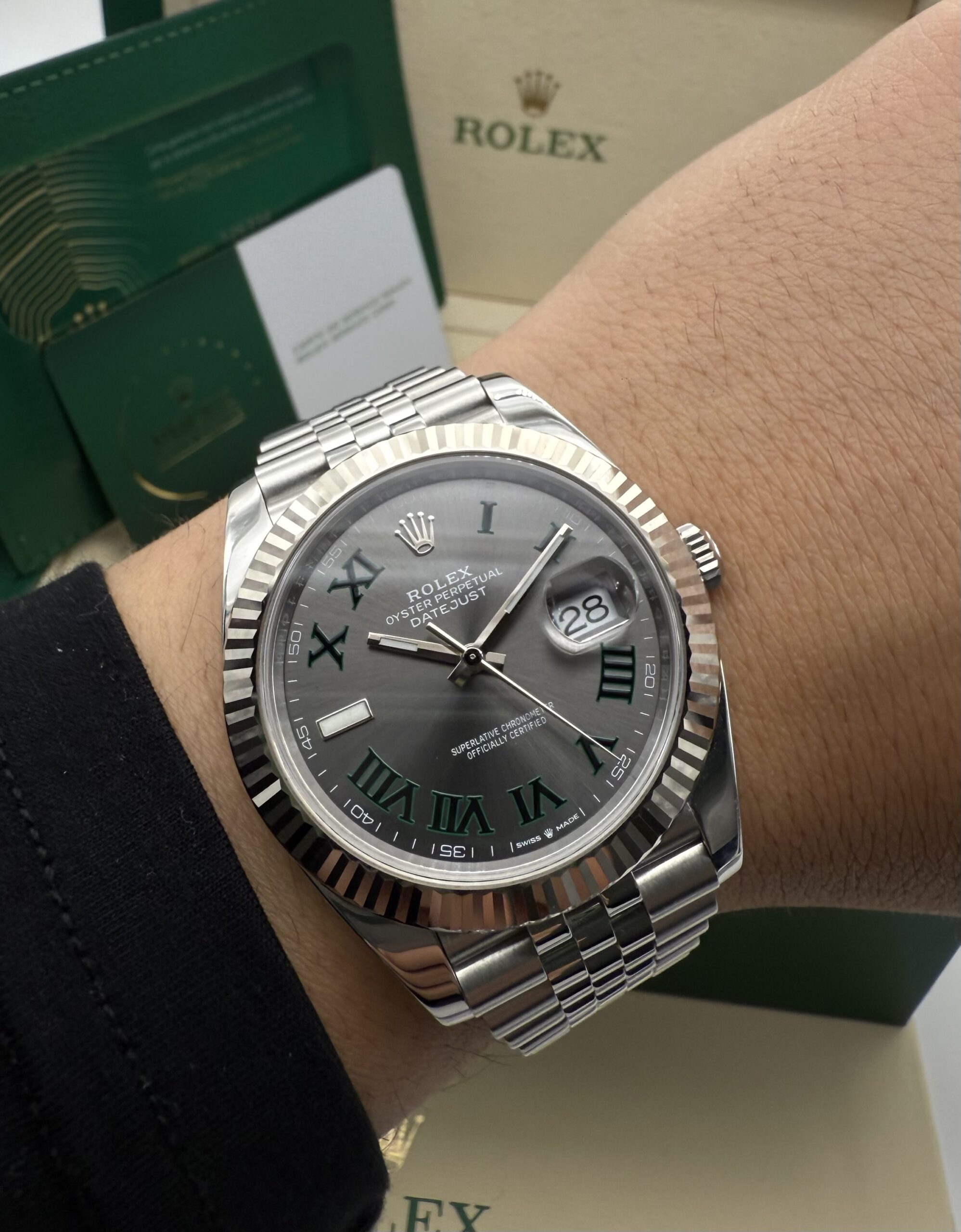 Rolex Datejust 41 Wimbledon 126334 Jubilee Full Set 2020 (2027 official Rolex Warranty) - Image 13