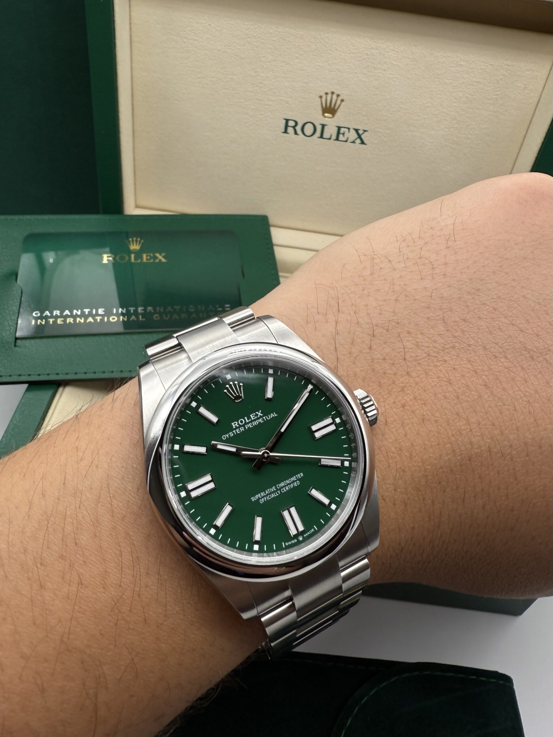Rolex Oyster Perpetual 41 Green Dial 134300 Full Set 2026 - Image 11