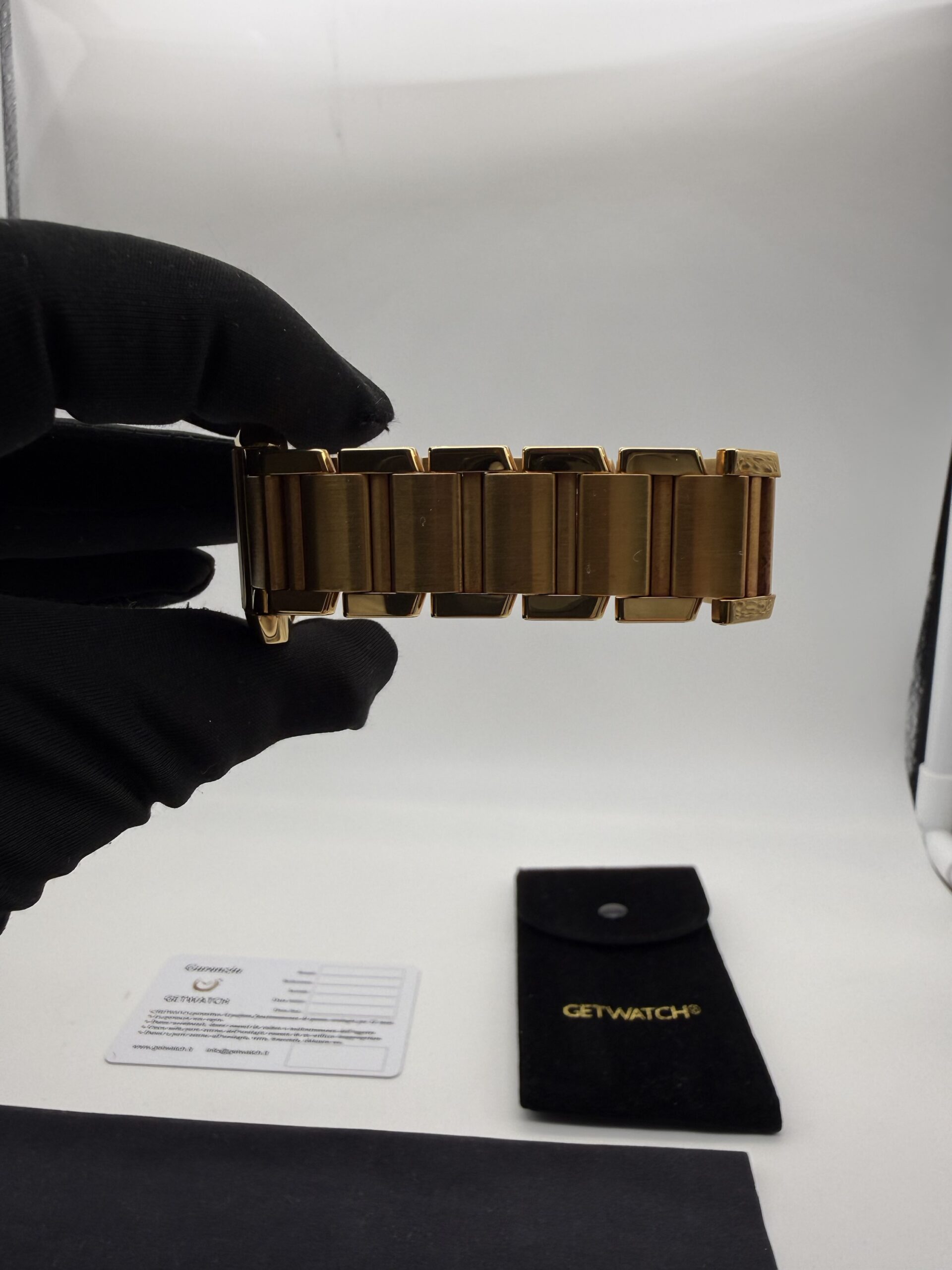 Cartier Tank Française 1840 Automatic Full Gold 18kt Guilloché Dial - Image 16