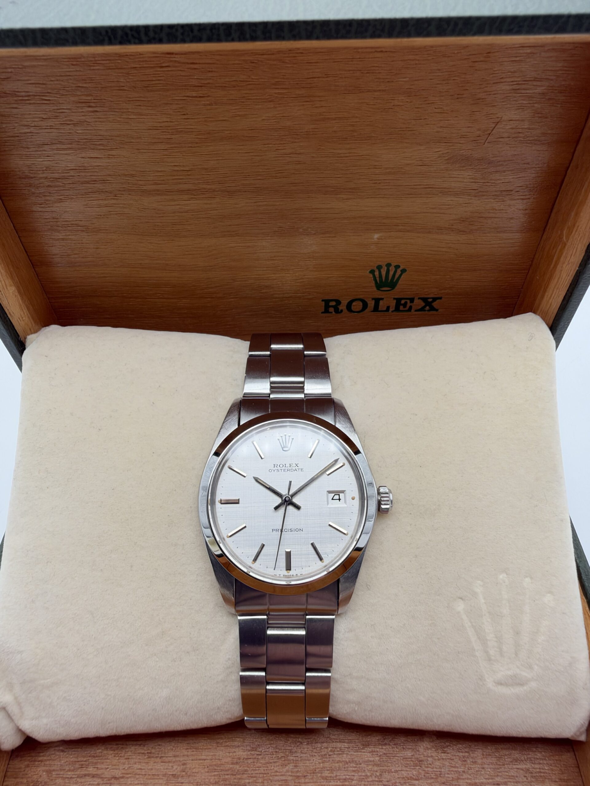 ROLEX OYSTERDATE PRECISION 6694 – 1973 – LINEN DIAL – VINTAGE - Image 2