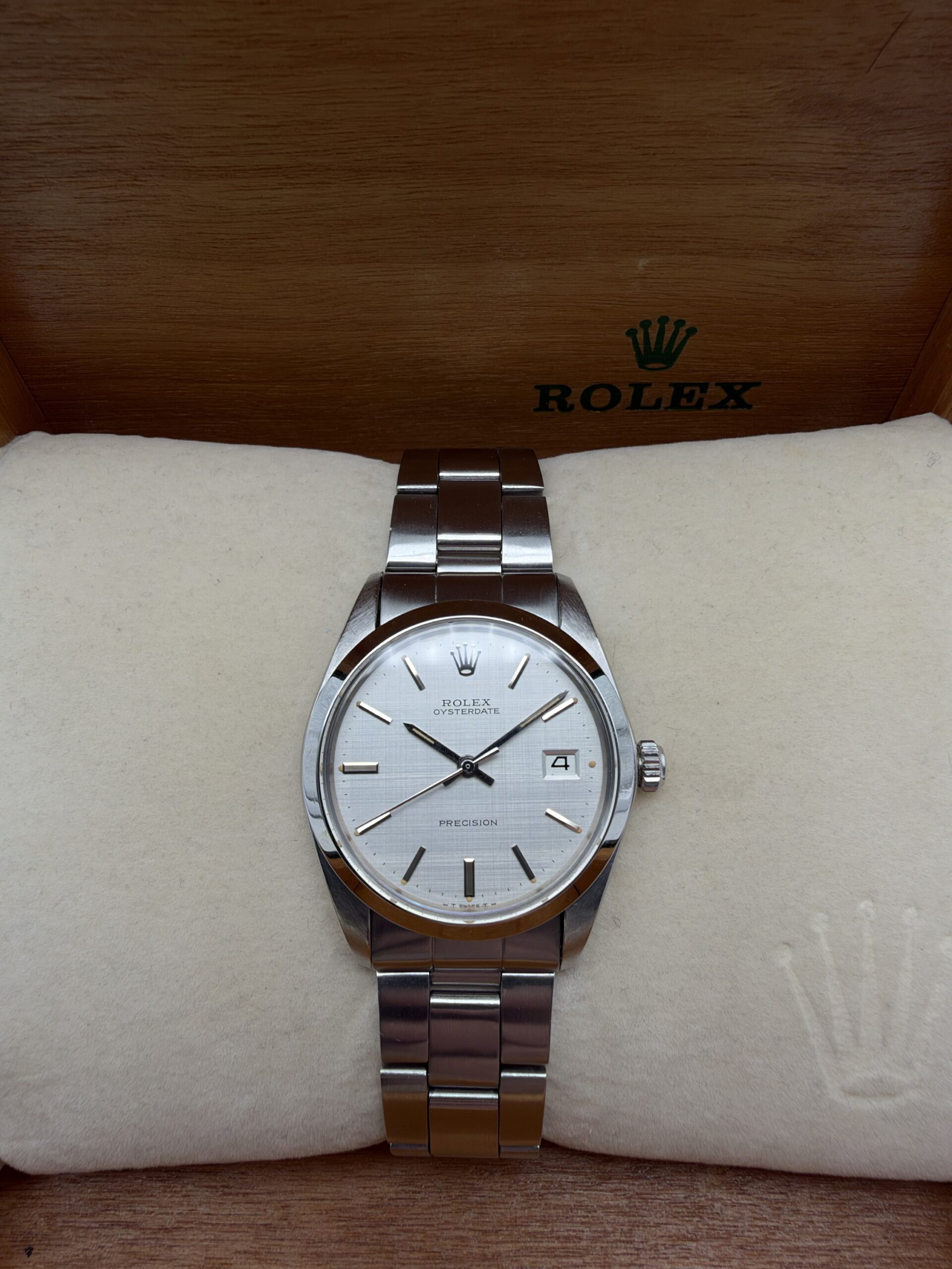 ROLEX OYSTERDATE PRECISION 6694 – 1973 – LINEN DIAL – VINTAGE - Image 5