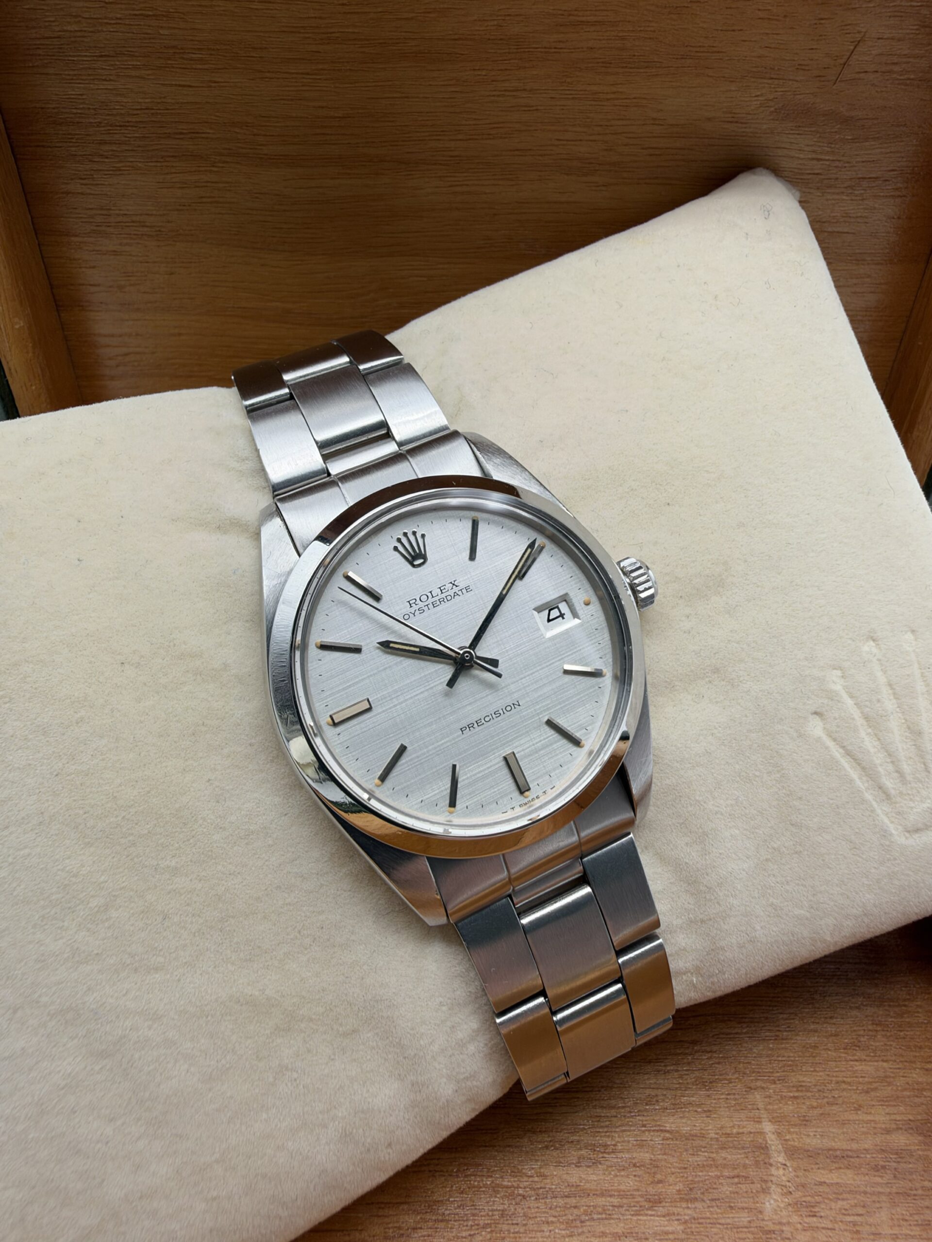 ROLEX OYSTERDATE PRECISION 6694 – 1973 – LINEN DIAL – VINTAGE - Image 8