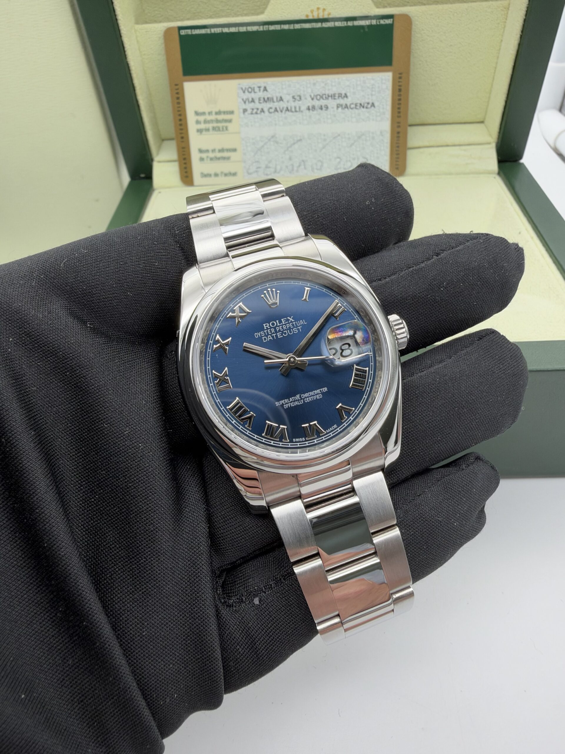 Rolex Datejust 36 | Ref. 116200 | 2013 | Blue Roman Dial – Full Set
