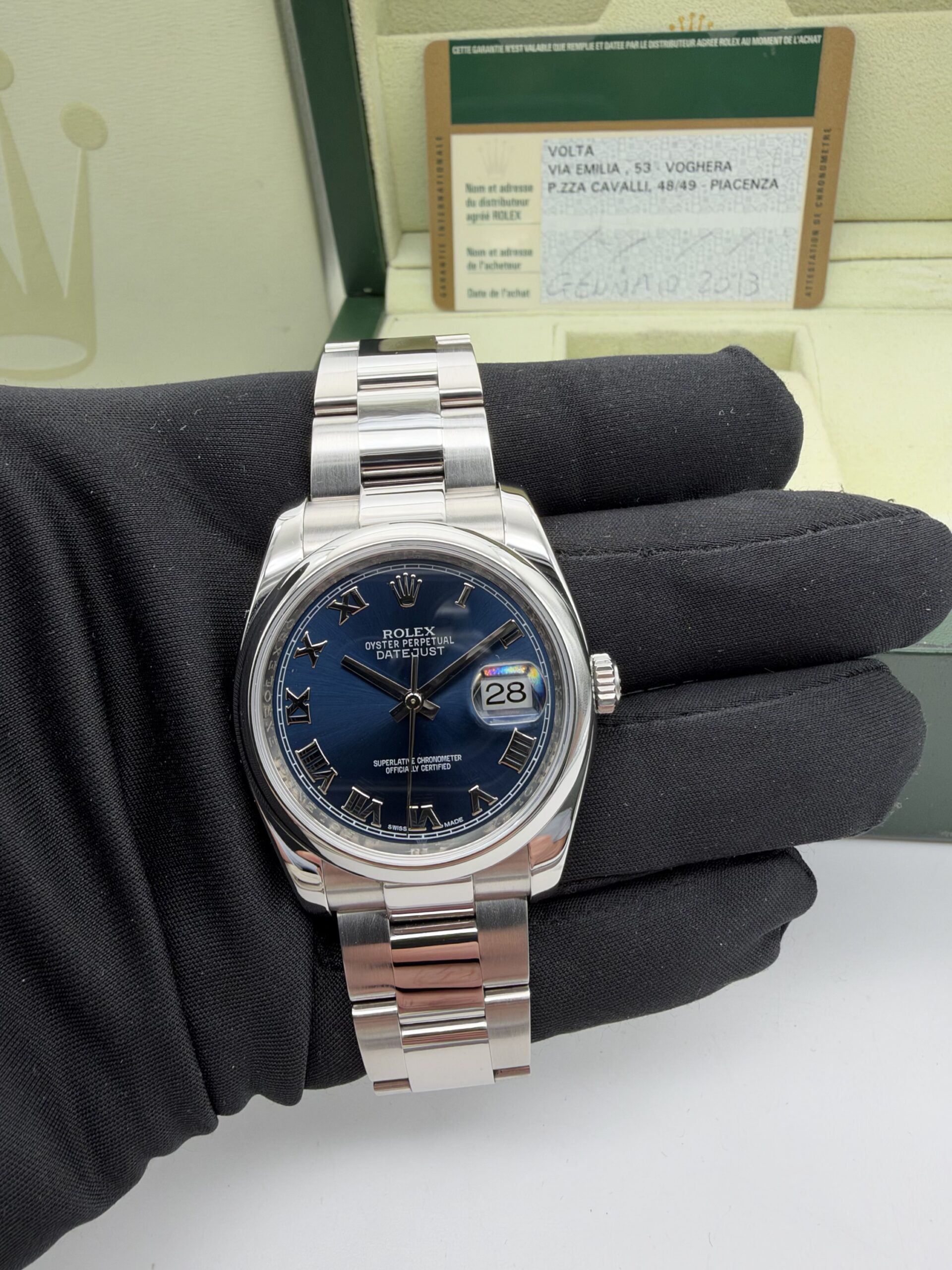 Rolex Datejust 36 | Ref. 116200 | 2013 | Blue Roman Dial – Full Set - Image 2