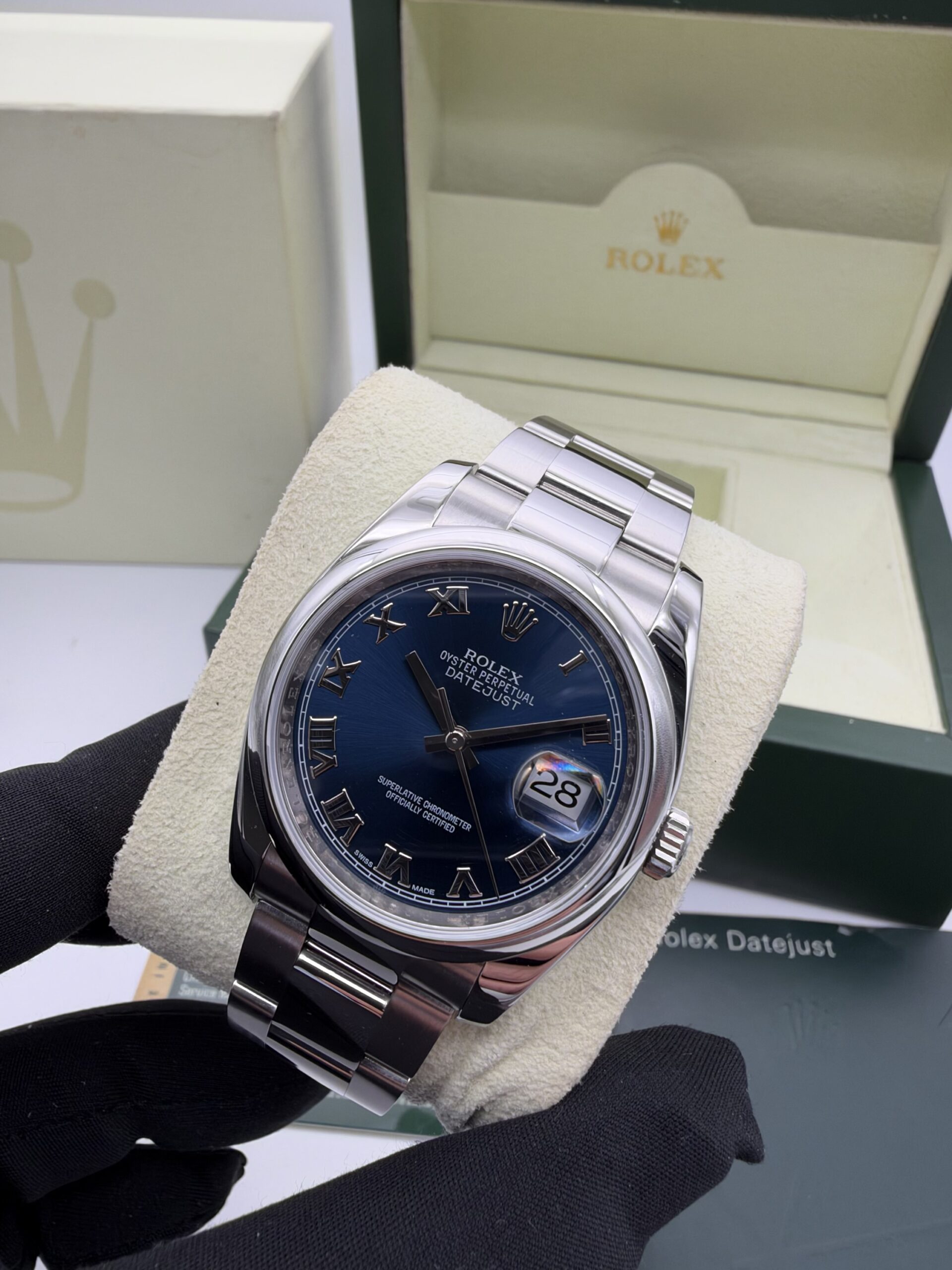 Rolex Datejust 36 | Ref. 116200 | 2013 | Blue Roman Dial – Full Set - Image 10
